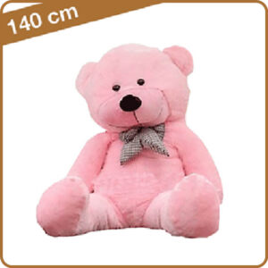 Roze knuffelbeer 140 cm