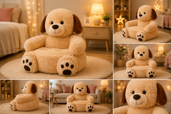 Sofa voor kinderen knuffel (hond) - Afbeelding 3