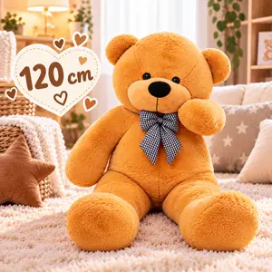Grote oranje knuffelbeer 120 cm
