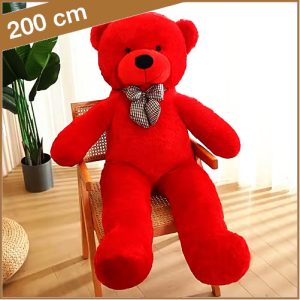 Grote rode knuffelbeer van 200 cm
