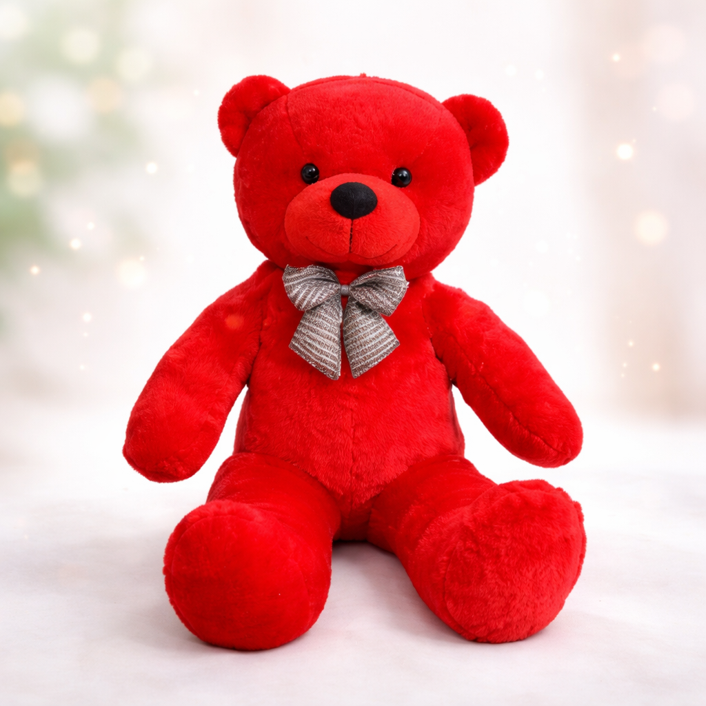 Grote rode knuffelbeer van 120 cm
