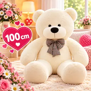Grote witte knuffelbeer 100 cm