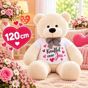 Witte grote knuffelbeer van 120 cm